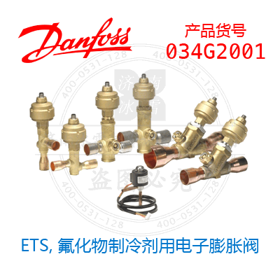 Danfoss/丹佛斯ETS，氟化物制冷剂用电子膨胀阀034G2001